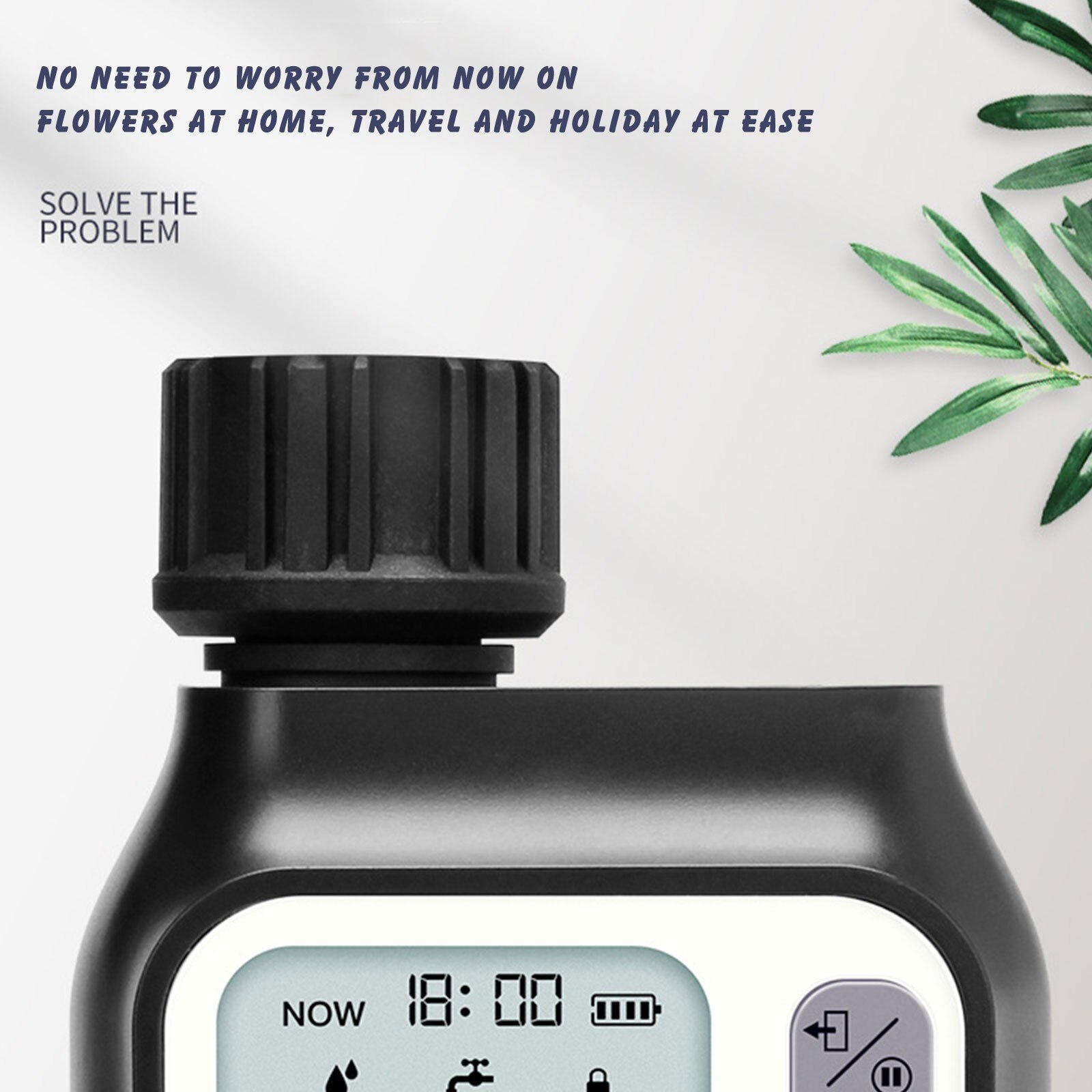 40# Automatic Electronic Water Timer 3 Separate Watering Programs Sprinkler Timer With Rain Auto Sensor Function Hose Timer