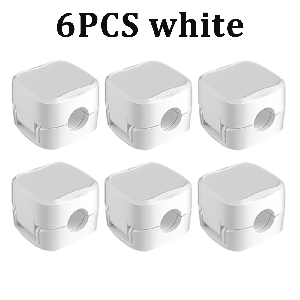 Magnetic Cable Clips Cable Organiser Adjustable Cord Holder Under Desk Organizing Cable Management Wire Organizer Cable Holder: WHITE