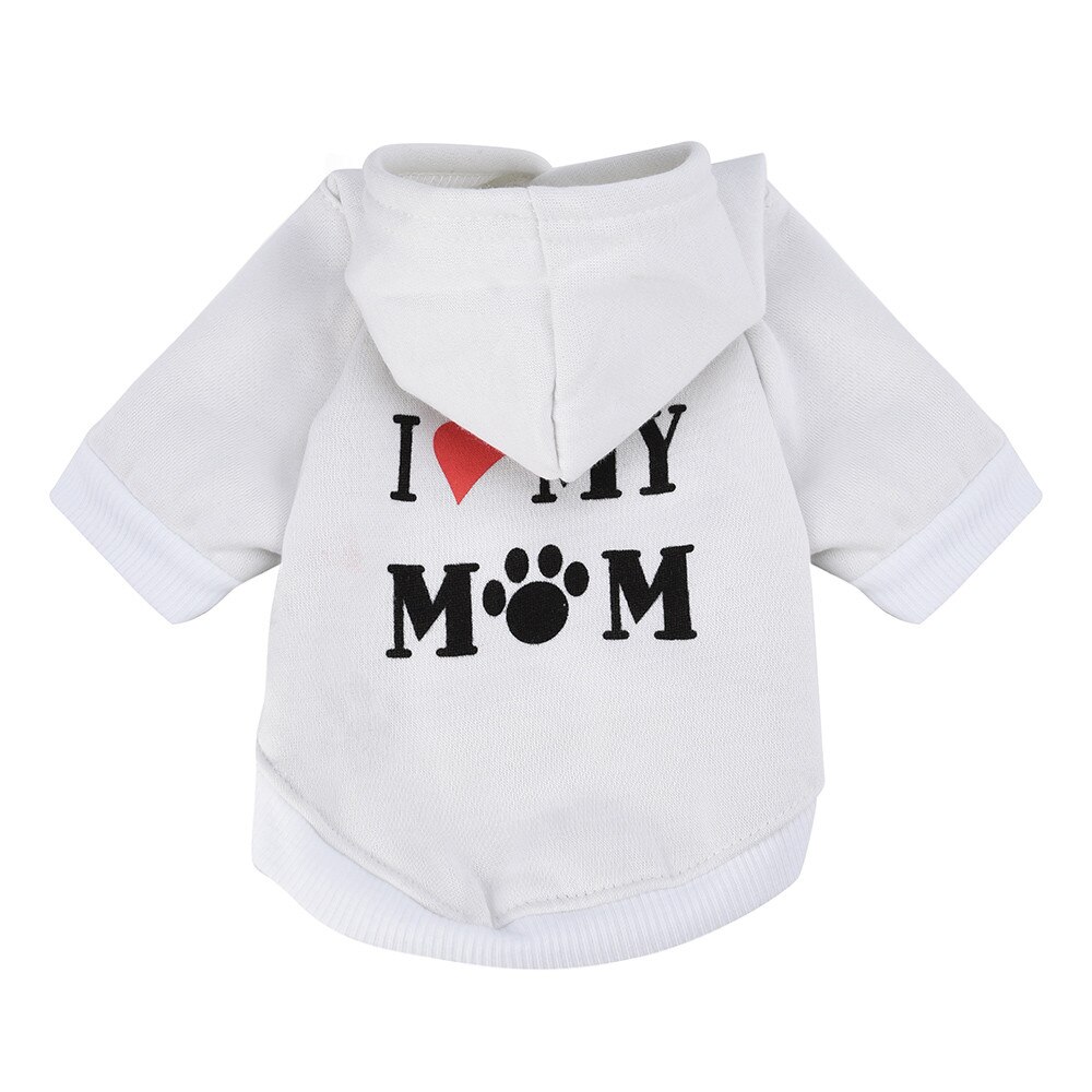 Hund sweatshirt Katze und hund kleidung jacke kleine hund hoodies Love My Mom drucken hemd Matador pullover pet supplies #1: E / XS