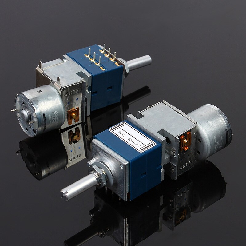 1Pcs Japan Alps Remote Volume Geluid Stereo Motor RK27 Dubbele Potentiometer 5KA 10KA 50KA 100KA