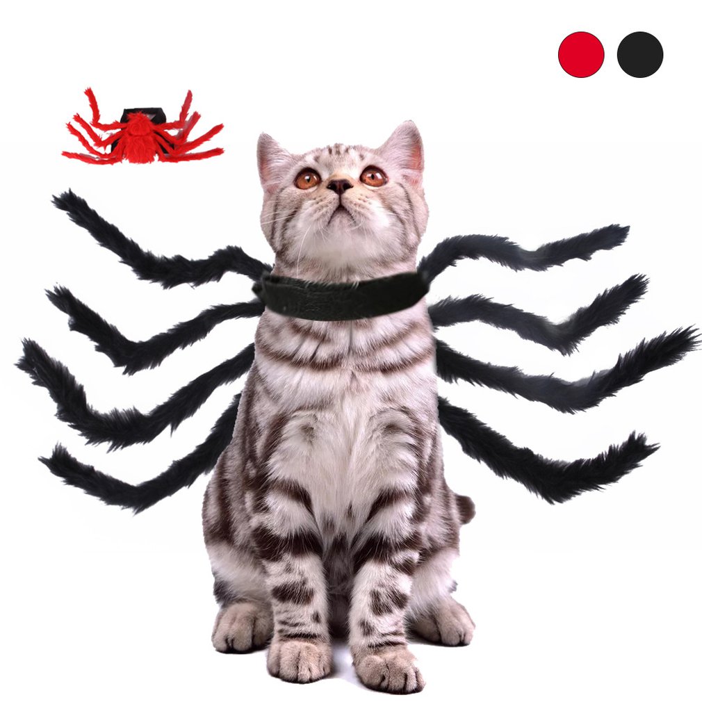 Kæledyr halloween jul simulering edderkop ben tøj egnet til katte og hunde let at bære og tage af