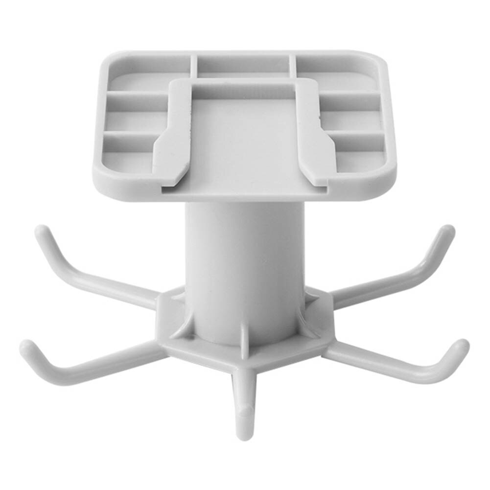 360 Rotation Plastic Hook Universal Utensils Holder Hanger Retractable Storage Shelf Save Room Organizer Hole Free Hooks: Gray