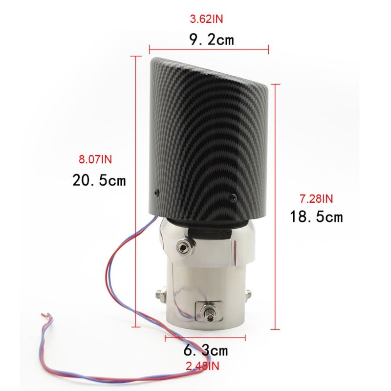 Universal Stainless Steel Turbo Sound Exhaust Muffler Pipe Tail Throat-Whistle Car Blow off Valve-Tip Simulator-Whistler A5KD