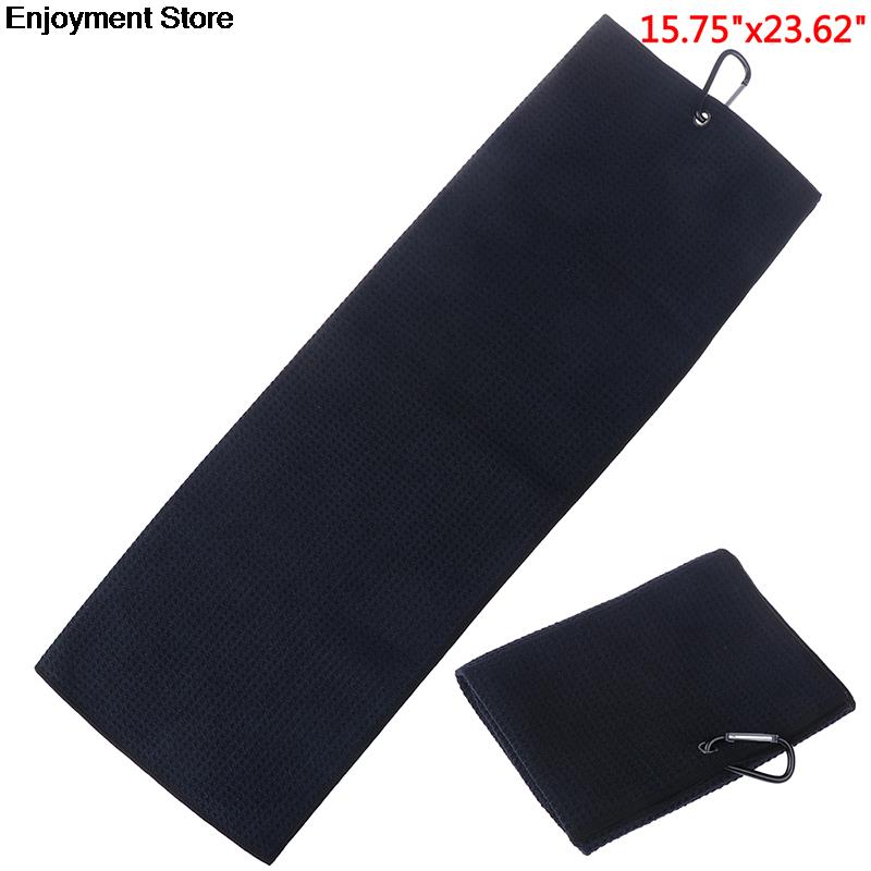 Microfiber Golf Towel 40x60cm With Hook Cleans Clubs Balls Hands Golf Towel 16&quot; X 20&quot;