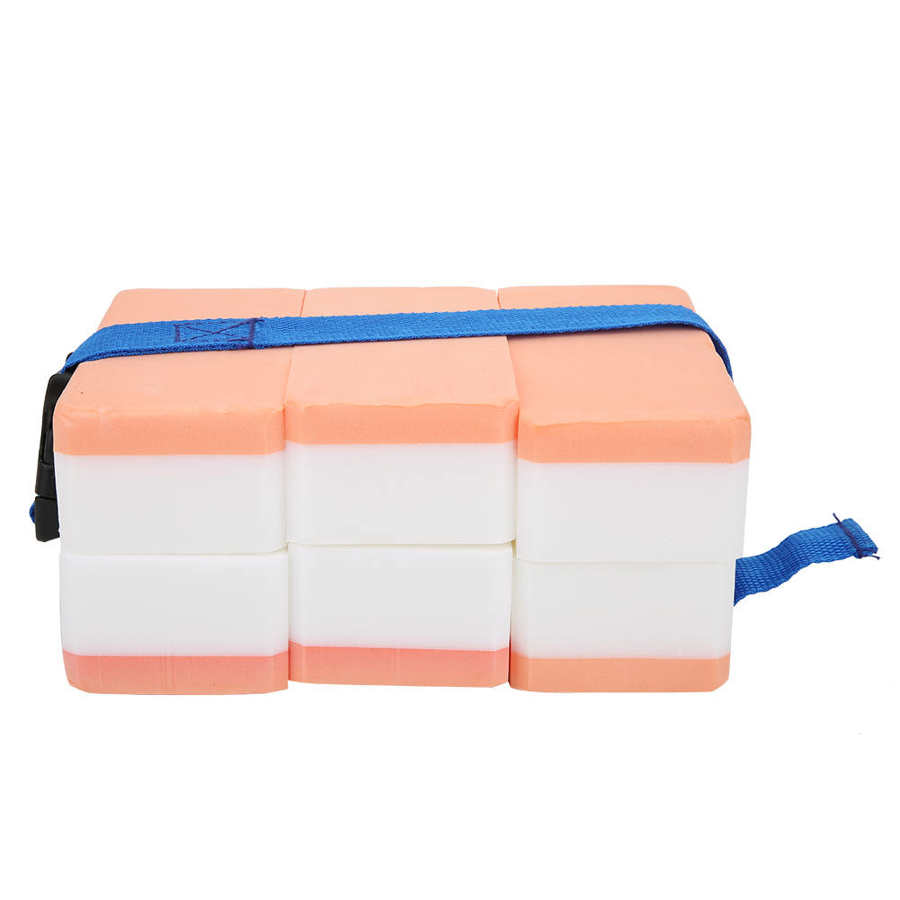Cinturón de cintura ajustable para niños, flotador de natación, entrenamiento de cintura, ayuda para la espalda, herramienta de asistencia para deportes acuáticos en la piscina: 6 Block