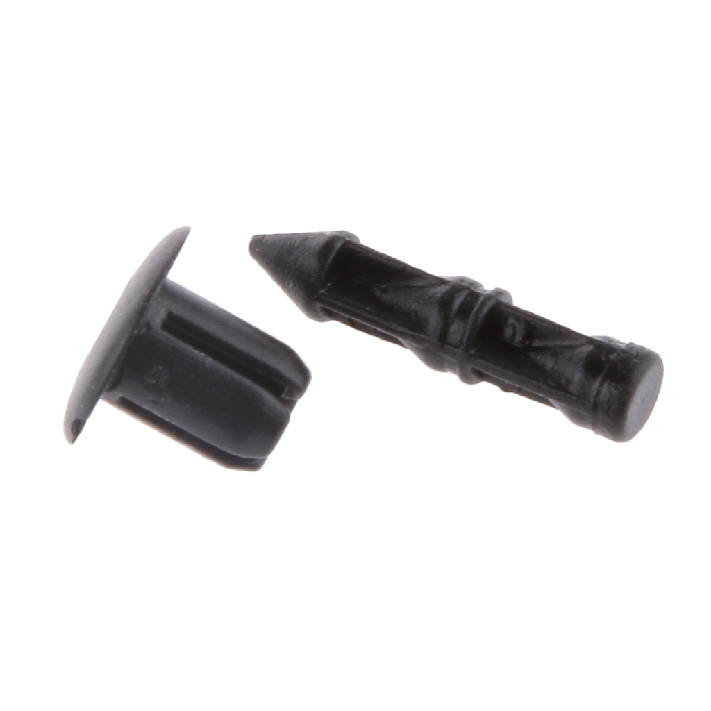 50 st 6mm hål svart plast nitar fäststift clips atv passar för gsxr 1300 1000 750 600