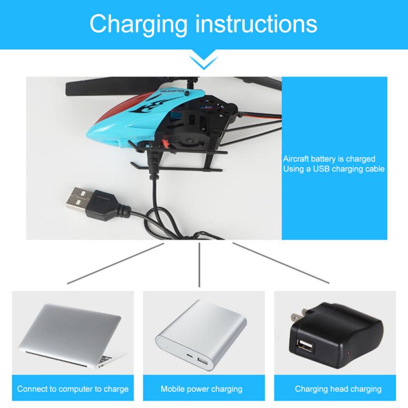 2.4G Remote Control Helicopter Two Way Remote Control Flying Fish With Gyroscope Light Model Aircraft For Kids Year