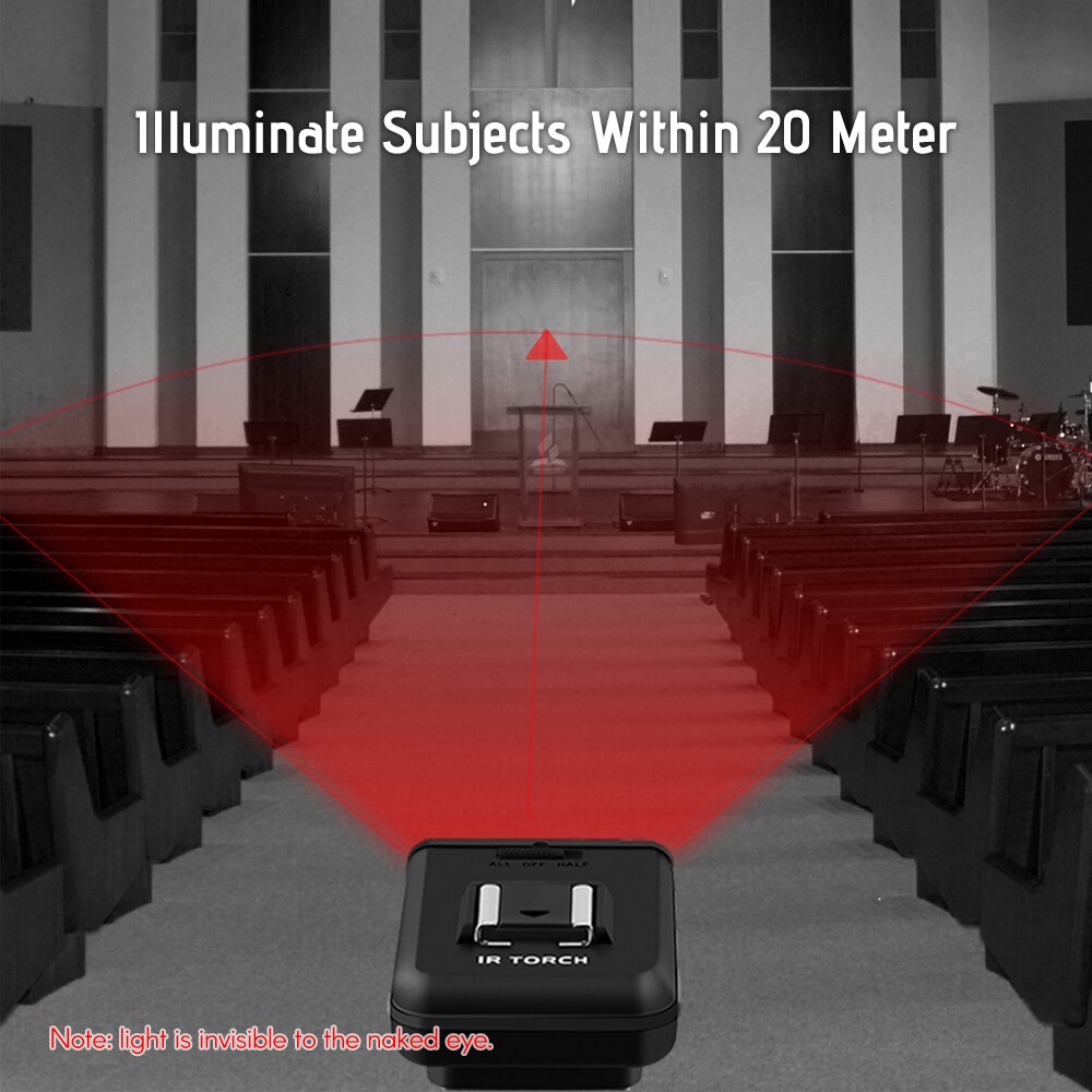 Studio IR LED Light USB Rechargeable Infrared Night Vision Infrared Illuminator for DSLR Camera Photography Lighting Accessory