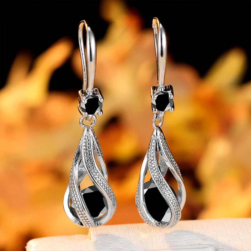 Delicado zircônia cúbica gancho clipe brincos lanterna design multi cor pedra gota brincos material de cobre chique jóias para mulher: orange