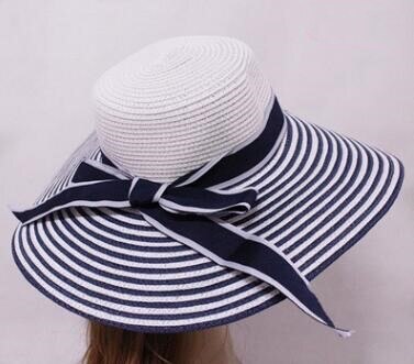 Shaluotaotao Trend Zomer Mode Sombrero Emmer Hoeden Voor Vrouwen Inklapbare Merken Vakantiereizen Strand Hoed Pet: Blue
