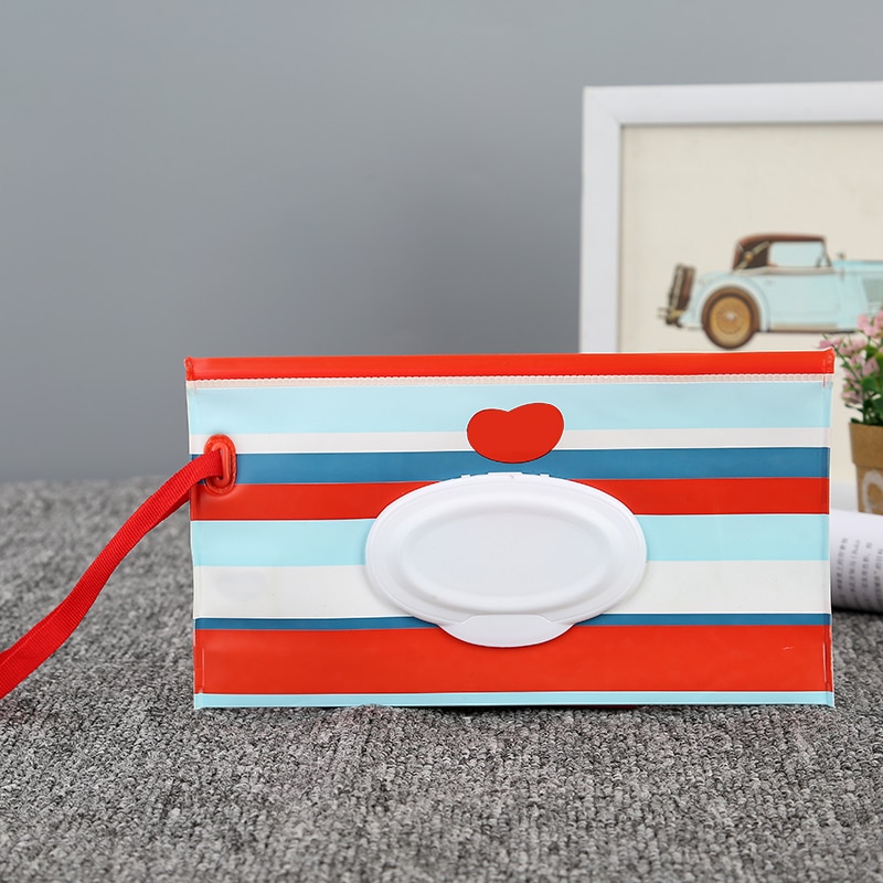 Reusable Wet Wipes Box Convenient Storage Bag Eco-friendly Easy-carrying EVA Tissue Container Bag Print 24x13.5cm