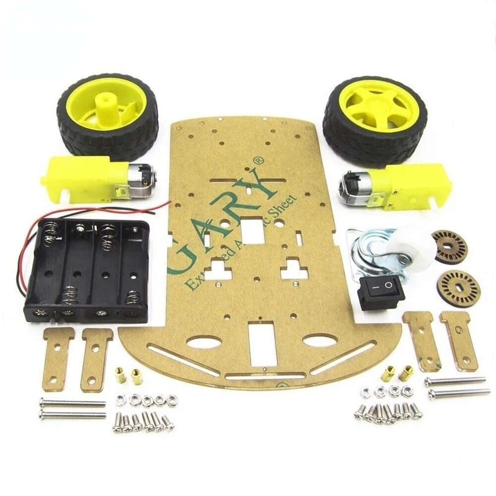 Motor Smart Robot Car Chassis Kit Speed Encoder Battery Box 2WD For Arduino Kit