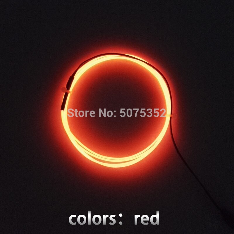 GZYUCHAO EL 1.3mm Flexibele EL Draad Touw Waterdichte EL Buis Neon Led Licht Kabel DIY Materiaal Voor House Party decoratieve