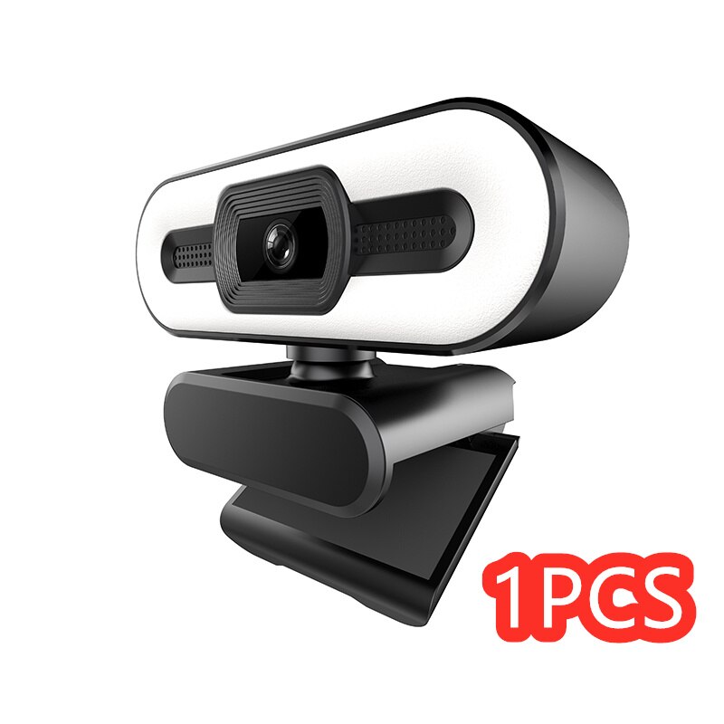 1080P Camera Webcam With Fill Light Rotatable Laptop Web Camera Computer Camera With Microphone For Video Recording Meeting: Bundle 1