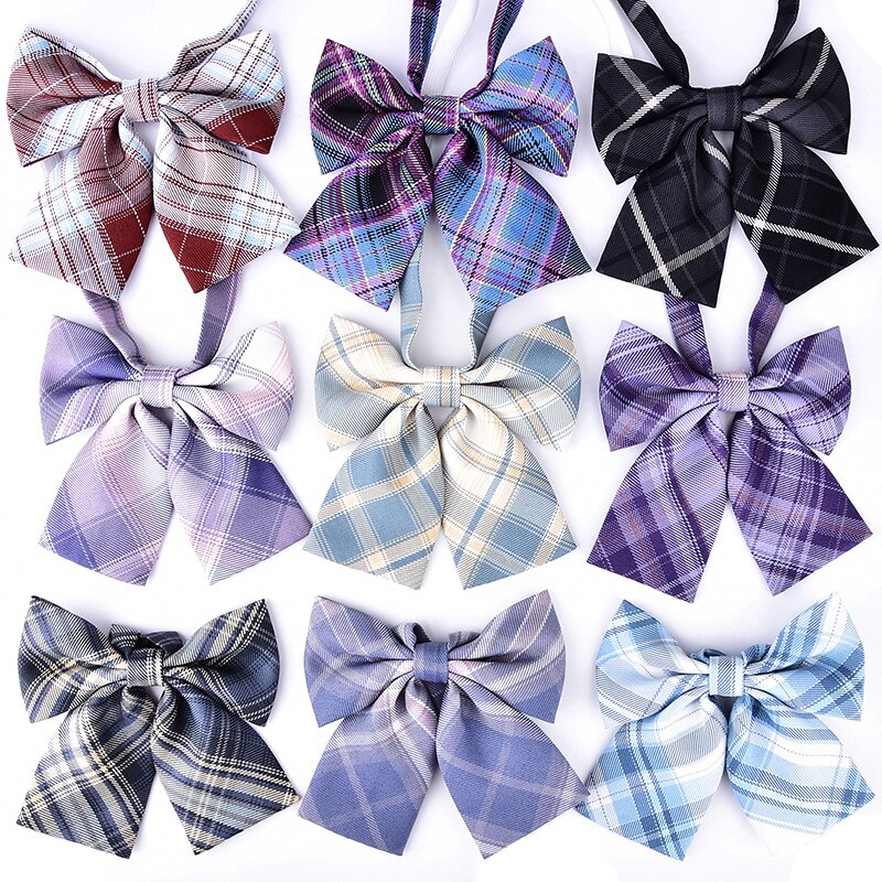 JK Uniform Bow Tie Japanese School Uniforms Striped Wrap Girls Preppy Style Neckties Female Bow-knot Women Apparel Accessories