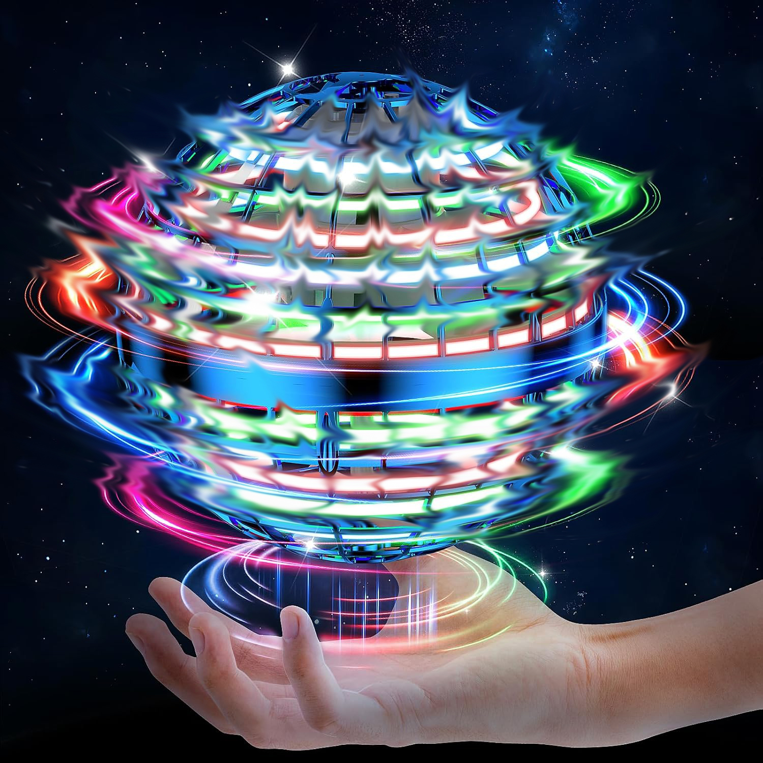 2026 AI Flying Orb Ball Toys Galaxy Cosmic Globe Boomerang Hover Ball Hand Drohne Orbit Galactic Fidget Spinning Geburtstagsgeschenk