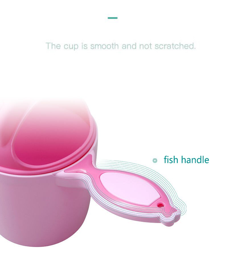 Petit seau de douche en forme de cuillère mignonne pour bébé,accessoire de bain pour nourrisson, décoré à thème de dessin animé, outil pour baignoire d&#39;enfant, écope, shampooing,