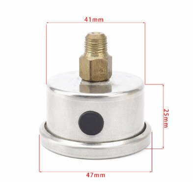 Universal 1/8 NPT Oil Fuel Pressure Gauge Liquid Filled Polished Case 0-160 psi Oil Press Gauge Fuel Gauge White Face