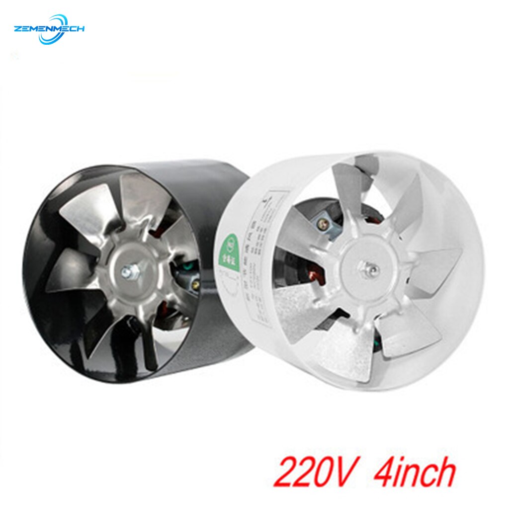 220V 4'' 25W Exhaust Blower Silent Wall Extractor Ventilation Fan Window Bathroom Kitchen Toilet Cooling Vents Ventilator Fan