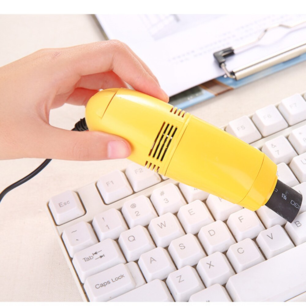 USB Keyboard Vacuum Cleaner Computer Keyboard Vacuum Cleaner Portable Mini Handheld USB Keyboard Vacuum Cleaner for Laptop Desk: Yellow