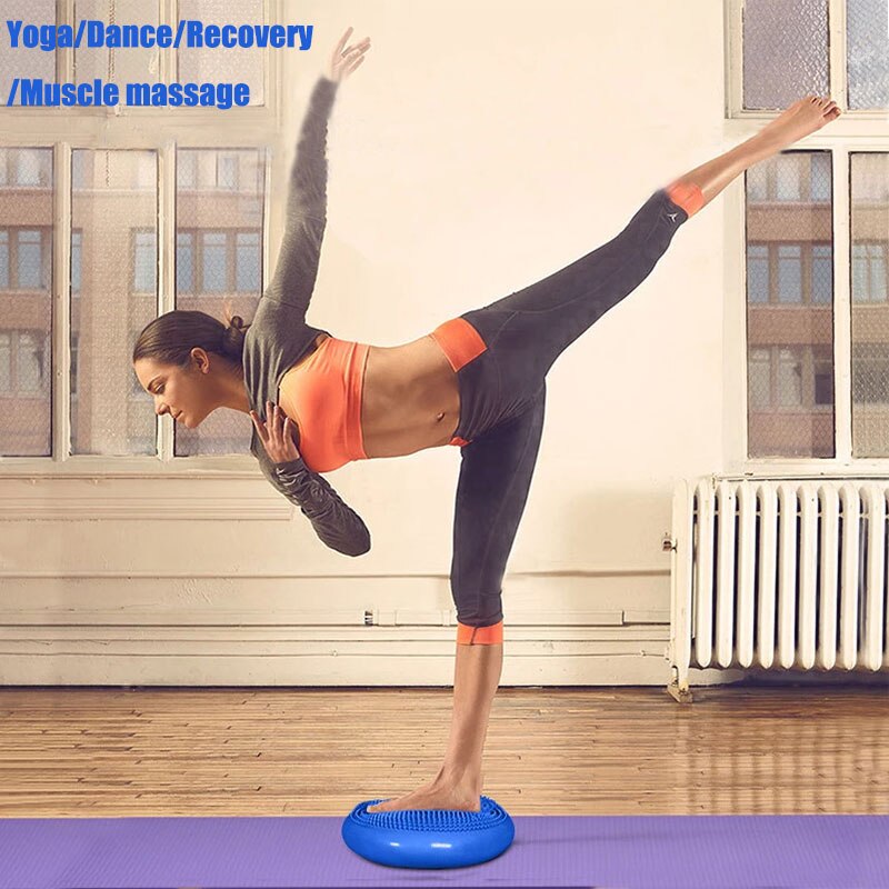 Yoga Balance Ball Duurzaam Opblaasbare Massage Bal Fitness Taille Twisting Disc Balance Board Voeten Revalidatie Gewatteerde