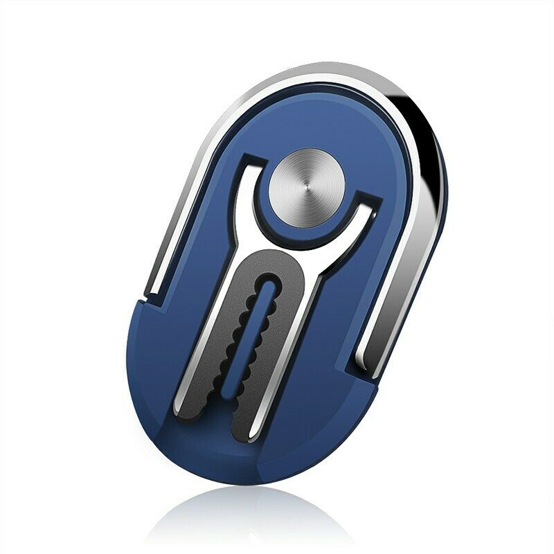 praktisch Halfter 360 Grad Auto Luft entlüften Griff Halterung Stehen Drehung Magnetische Finger Ring Telefon Halfter Mehrzweck Halterung: A  Blau