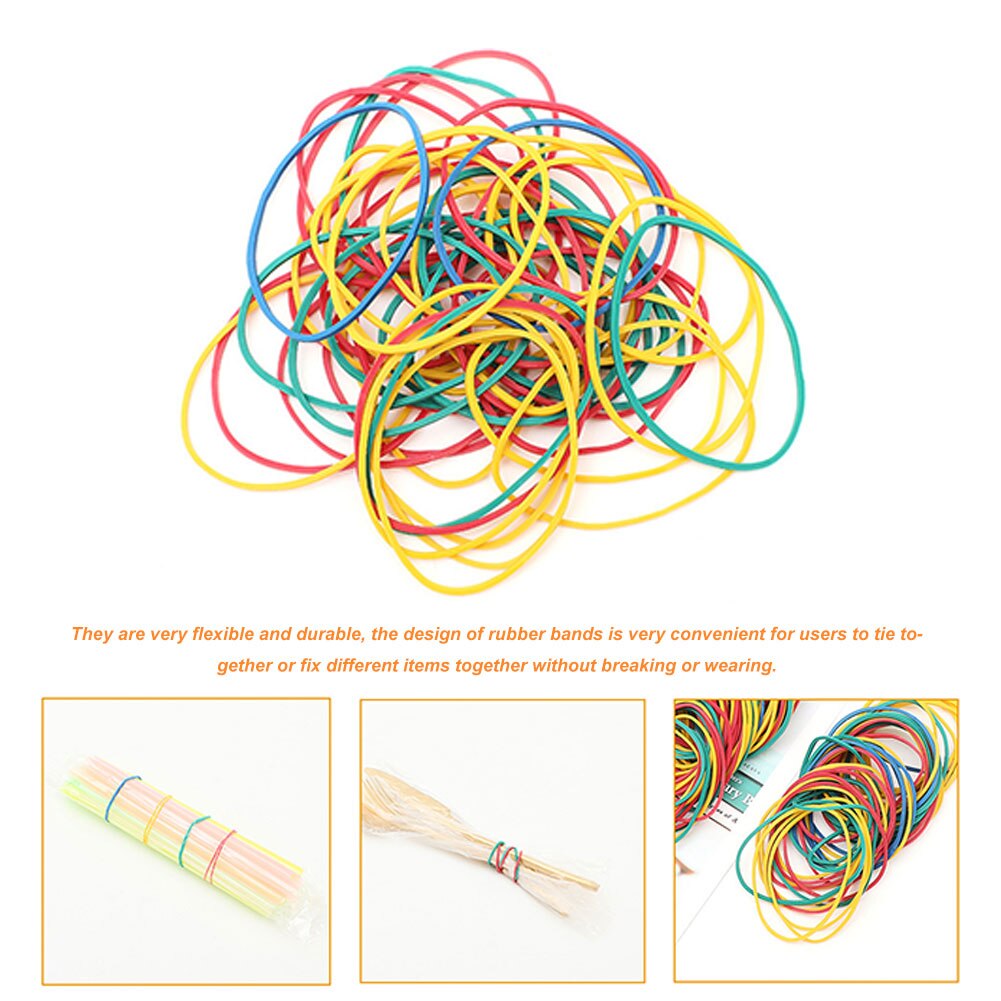 School Home Office Document Organizing Rubber Band Ball Elastic Loops Stretchable Colorful Round DIY Arts Crafts Flexible