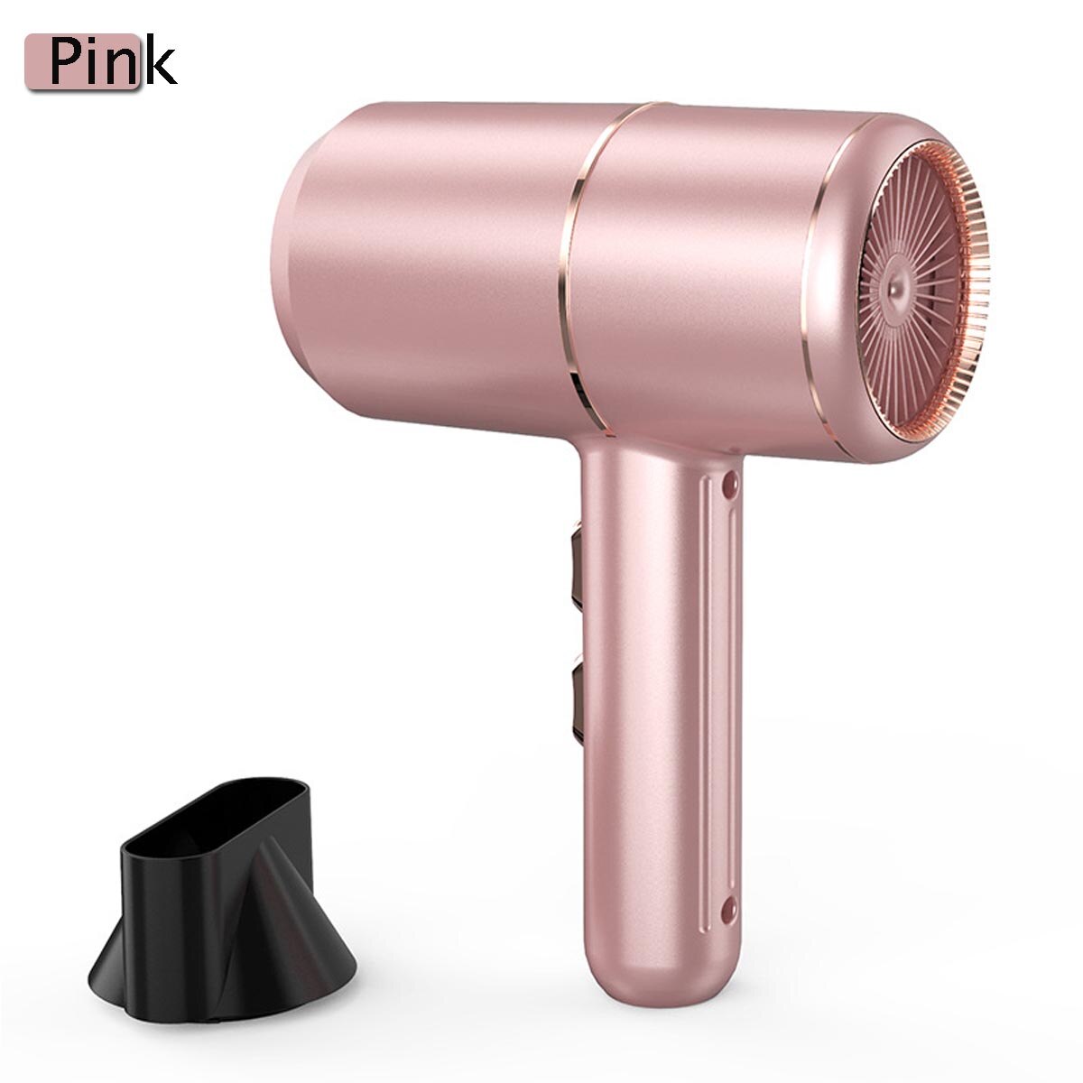 6 Gears 2000W Powerful Hair Dryer with 80 Million Negative Ion Blue Light Blower and Cold Wind Electric Hair Dryer: pink / us