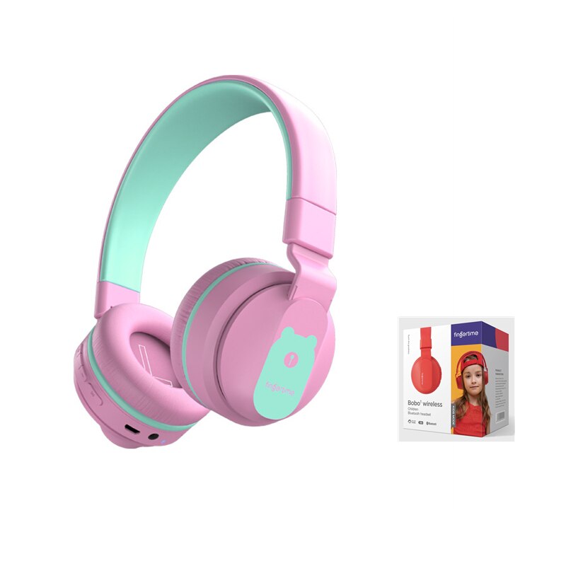 Cuffie senza fili cuffie professionali per bambini 85db pieghevoli con supporto per bambini e adulti modalità TF carta Radio FM cablata: rosa con al dettaglio scatola