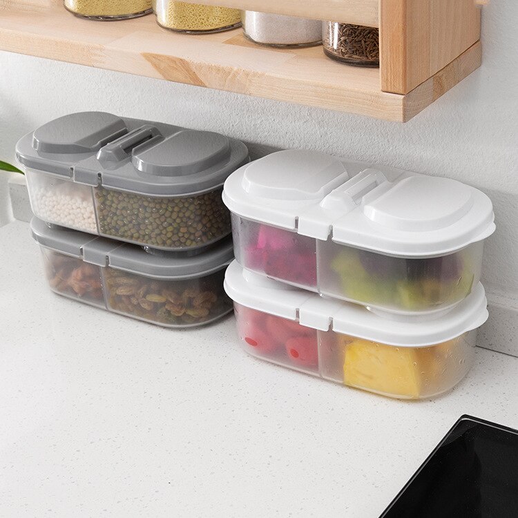 Boîte de rangement pour aliments céréales, cuisine, petits récipients en plastique avec couvercles, conteneur pour céréales, réfrigérateur organisateur de stockage AT31