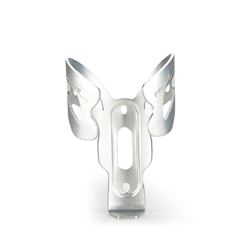 Portabotellas de aleación de aluminio para bicicletas de montaña, soporte para bicicletas: Silver