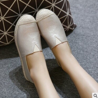 YAERNI Flats Women Shoes Spring Summer Women Casual Shoes Breathable Slip-On Loafers big size 34-43