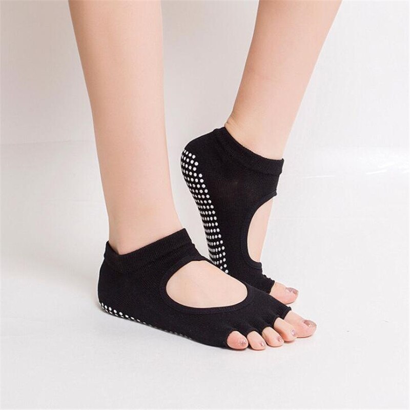 1 paire de chaussettes à cinq orteils, séparateurs de chaussettes de cyclisme, correcteur d'oignon, hallux valgus, orteils orthopédiques pour femmes, cosmétiques, beauté: Noir 2