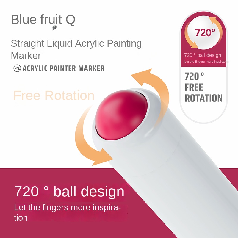 Languo – stylo marqueur acrylique, peinture à tête souple, peut être empilable, contrôle intelligent de la couleur, stylos de couleur à l'encre, ensemble de pinceaux pour étudiants de 9 couleurs