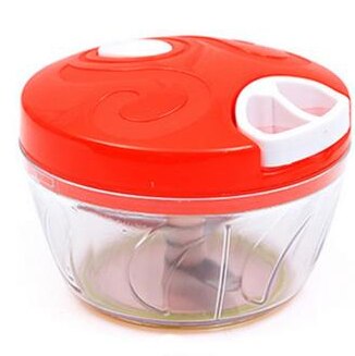 K-star speedy chopper groente fruit knoflook vlees draad rasp processor handmatige groentehakker: Rood