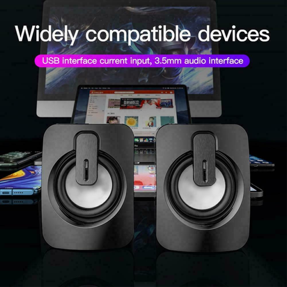 Pc Speakers, Usb Powered Laptop/Desktop Mini Speaker, Computer Speaker, 3.5Mm Stereo Input