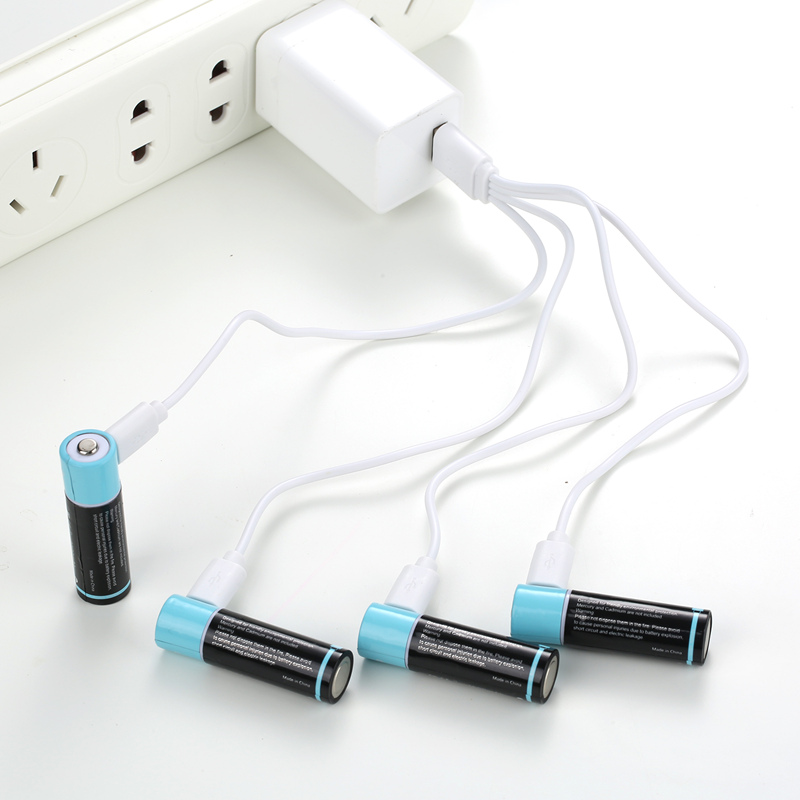GTF 100% pojemność 1.5V 1500mAh AA akumulator litowo-jonowy 2250mwh litowo-polimerowy z USB akumulator litowy usb + kabel USB: YELLOW