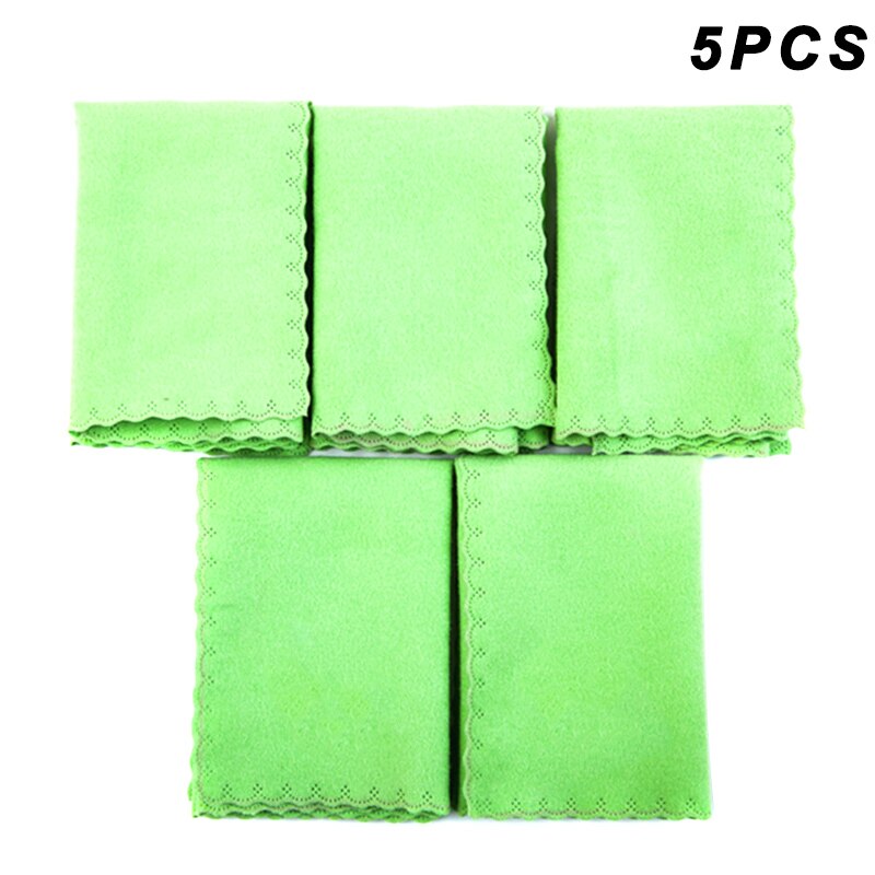 Instrumentos musicales de tela suave para guitarra y violín, accesorios para saxofón, 5 uds.: green