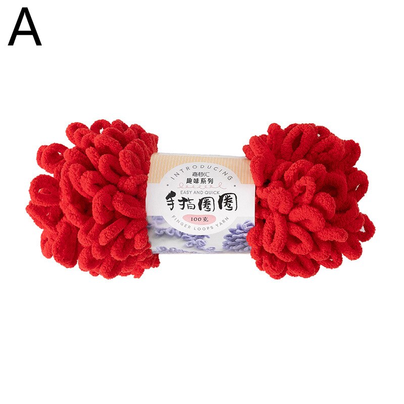 Diy Finger Schleife Garn Hand Strick Heimat Kissen Decke Kreis Linie Dicken Wolle Hand betroffen Gemischt Garn Ring Gesponnen Polyester spielzeug: A