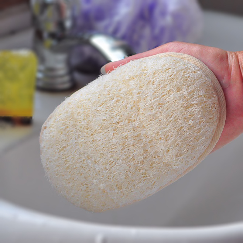 Naturliga exfolierande handskar loofah bad dusch svamp kroppsskrubb exfoliator tvättdyna badrumstillbehör