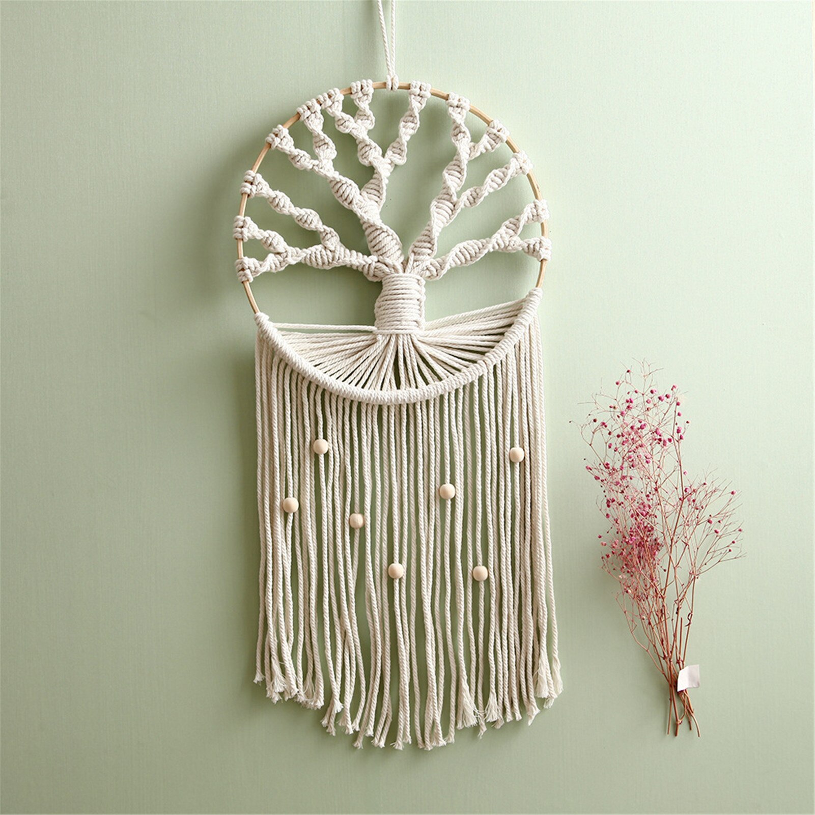 Bohemian wandtapijt macramé wandkleed dromenvanger wanddecoratie boho geweven gebreid wandtapijt huisdecoratie
