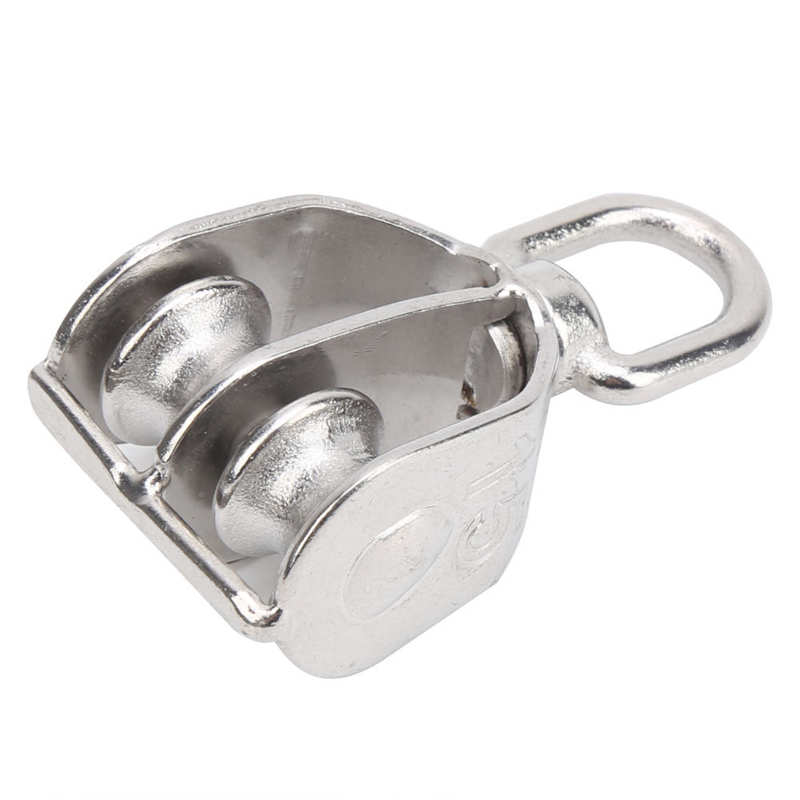 Stainless Steel Heavy Duty Traction Wheel Double Wheel Lifting Rope Block