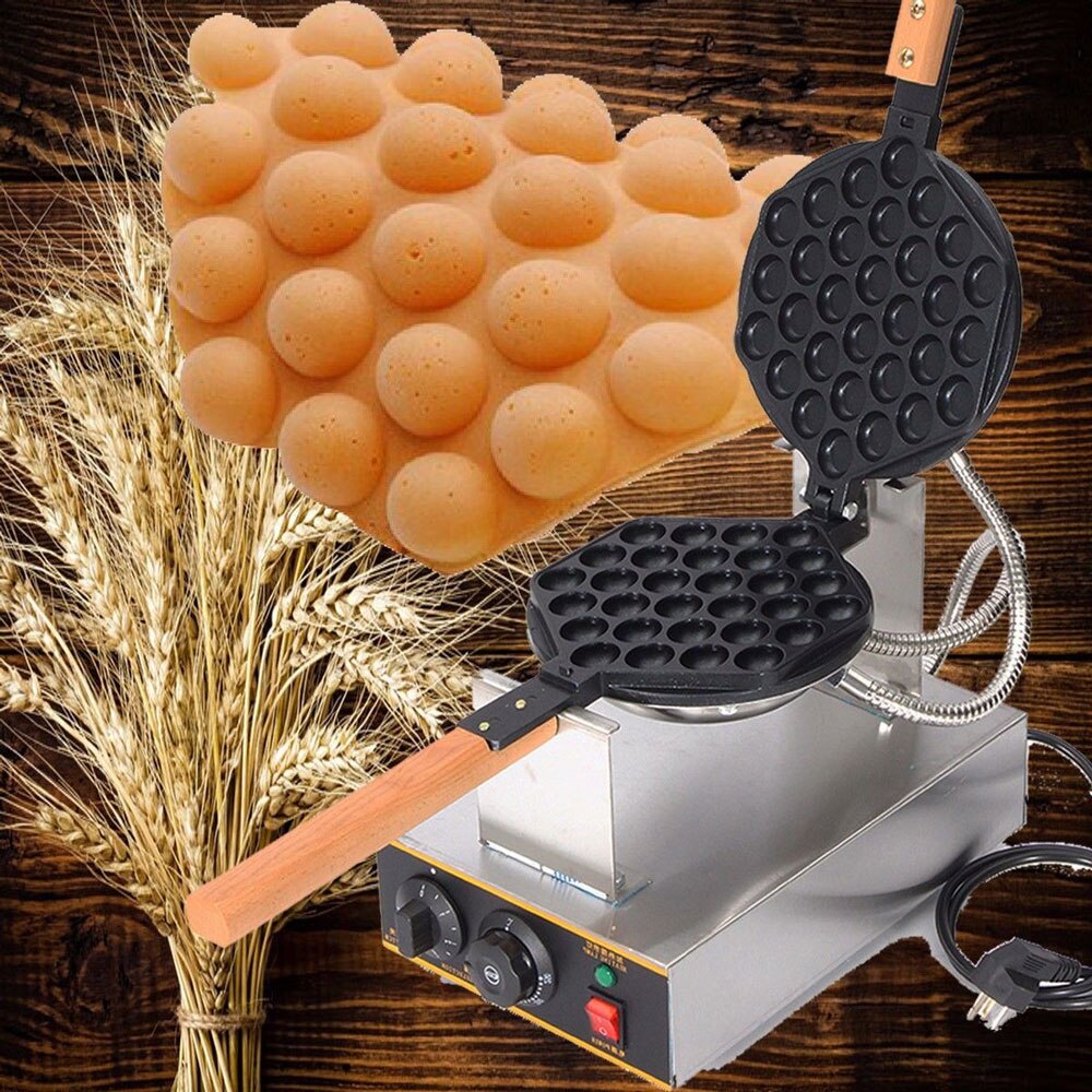 Commercial Electric 110v /220v Non-stick Pan Egg Bubble Waffle Maker Eggettes Puff Cake Iron Maker Machine Bubble Egg Cake Oven