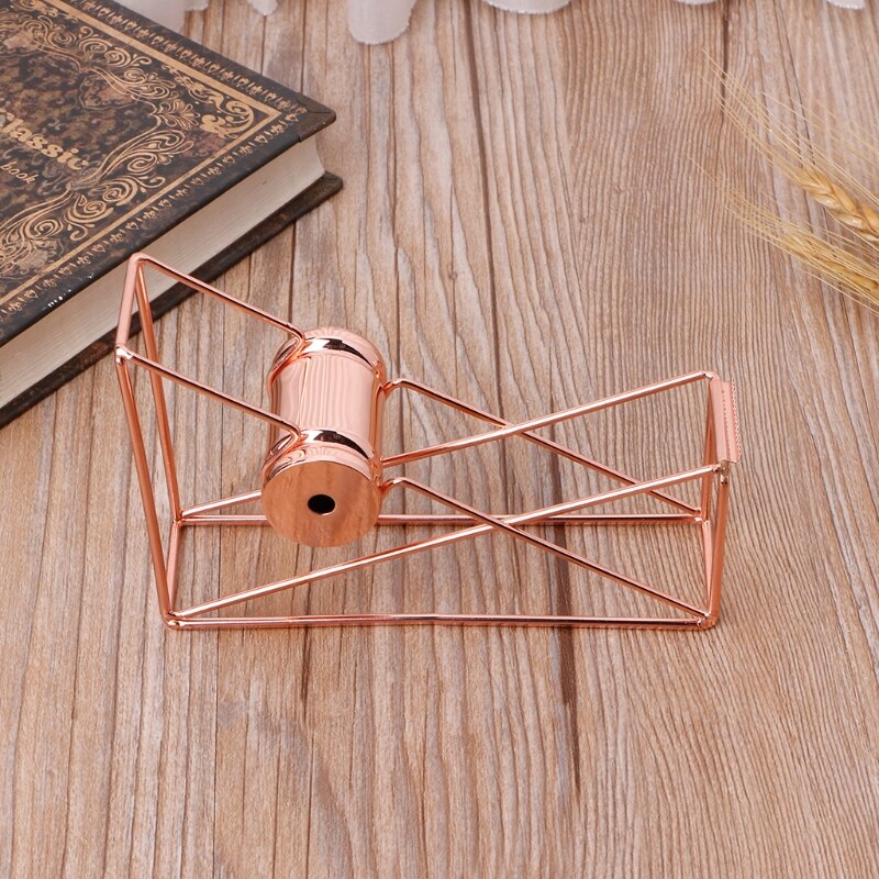 Rose guldmetal hul skrivebord washi tape cutter holder opbevaring arrangør papirvarer kontorartikler