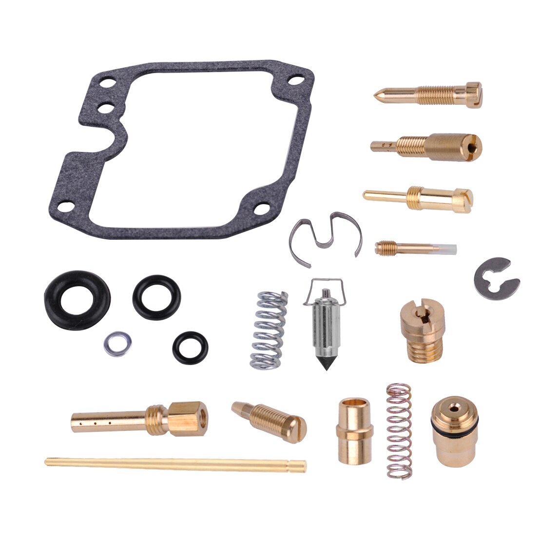 DWCX 21Pcs Metal Rubber Carburetor Carb Rebuild Repair Kit R10 KLF250 Fit For Kawasaki Bayou 250 KLF250 ATV 2003 2004 2005 2006