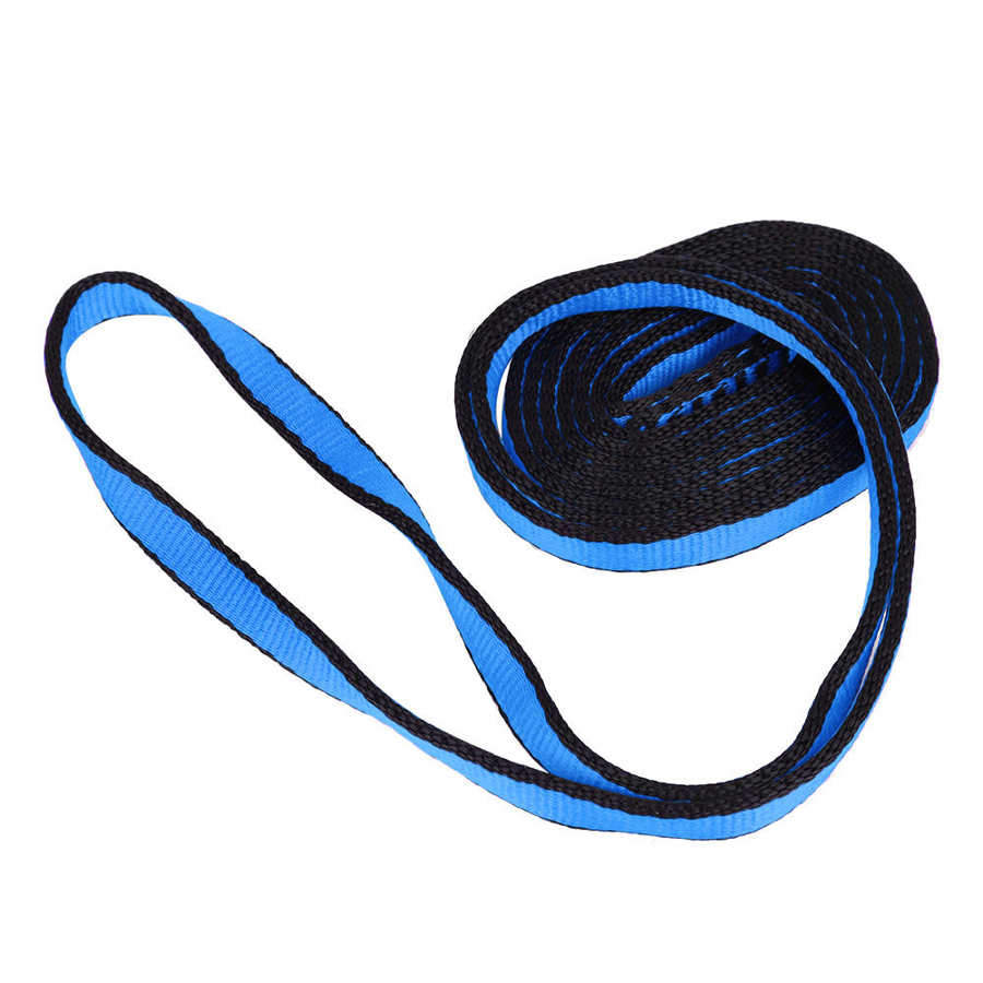 23KN 150cm Climbing Sling Tube Nylon Webbing Rope Cord Bearing Strap Belt Rope❤T: 120cm blue sling