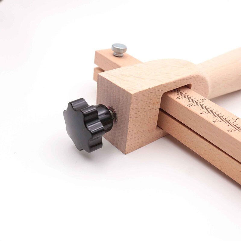 Adjustable Leather Craft Cutter For Strap Belt DIY Leathers Cutting Tools Wooden Strip Strap Cutter With 5 Blades