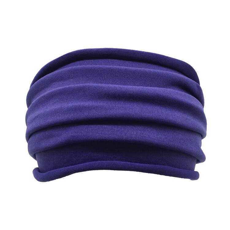 Unisexe loisirs Yoga danse sauvage foulard absorbant la sueur sport bandeau femmes Yoga exercice pli bandeaux vêtements de sport: VIOLET