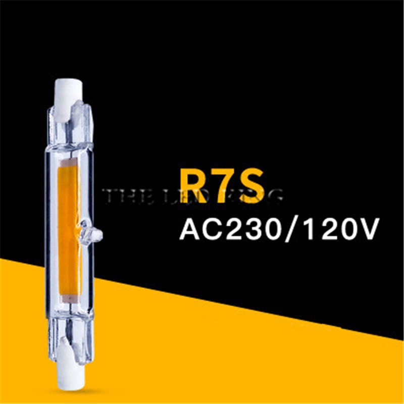 R7S Led 118 Mm 78 Mm Dimbare Cob Lamp Glazen Buis 15W 30W Vervangen Halogeen Lamp Licht ac 220V 230V R7S Spotlight