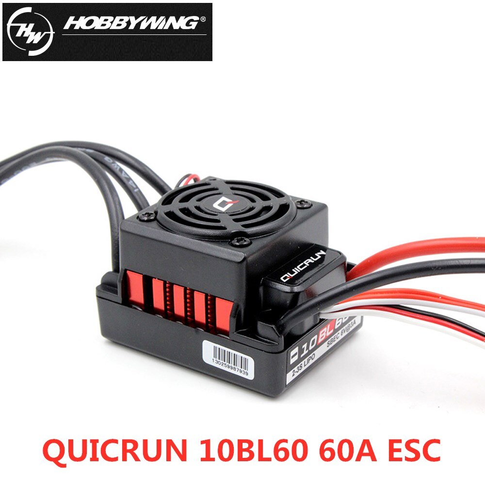 Hobbywing quicrun 10 bl 120 sensori 120a / 10 bl 60 anturi harjaton esc nopeussäädin 1/10 1/12 rc miniautolle: 10bl 60a